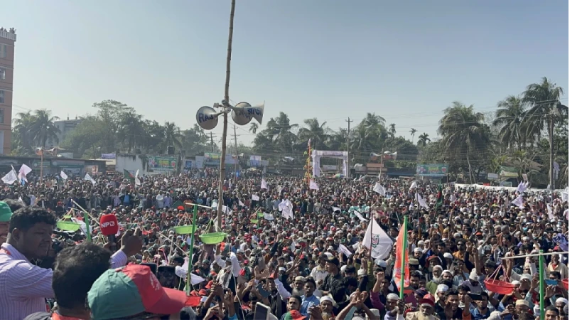 জামায়াত আমিরের জনসভা, কানায় কানায় পূর্ণ মাঠ